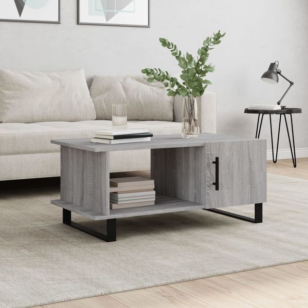 vidaXL Konferenčný stolík sivý sonoma 90x50x40cm kompozitné drevo