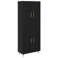 vidaXL Highboard Čierny dub 69,5 x 34 x 180 cm Kompozitné drevo