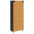 vidaXL Highboard 2 ks Čierny dub 69,5 x 34 x 180 cm Kompozitné drevo
