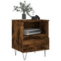 vidaXL Nočné stolíky 2 ks dymový dub 40x35x50 cm kompozitné drevo
