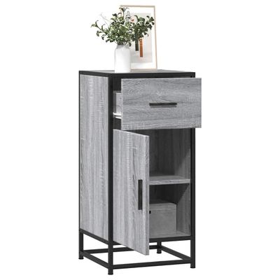 vidaXL Komoda sivá sonoma 35,5x35x76 cm kompozitné drevo a kov