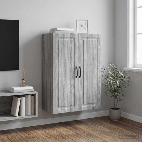 vidaXL Nástenná skrinka 66 x 34,5 x 90 cm Kompozitné drevo Sivý Sonoma