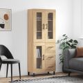 vidaXL Vysoká skrinka dub sonoma 69,5x34x180 cm spracované drevo