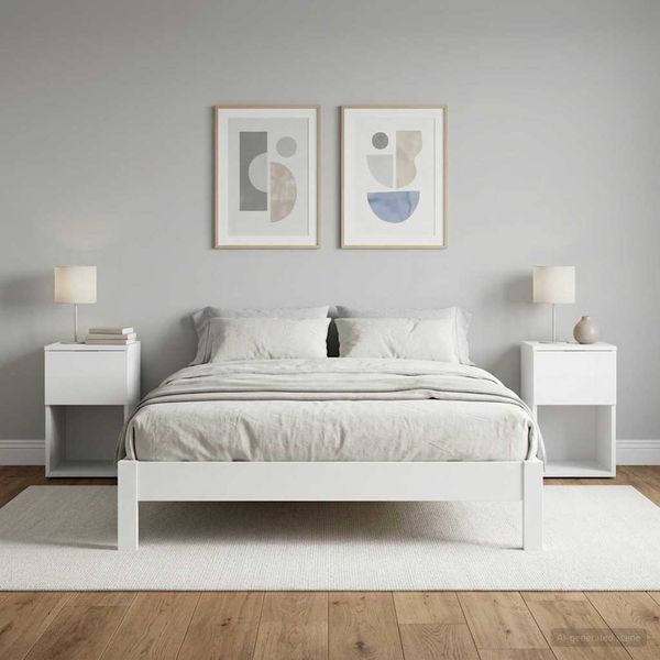 vidaXL Skriňa pod posteľ 2 pcs Biela 29 x 31,5 x 49 cm