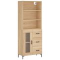 vidaXL Vysoká skrinka dub sonoma 69,5x34x180 cm spracované drevo