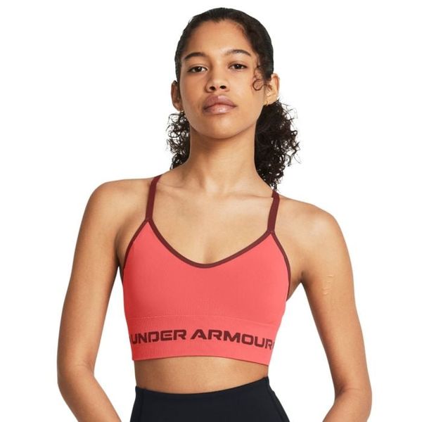 Podprsenka Seamless Low Long Bra Pink - Under Armour, veľkosť S