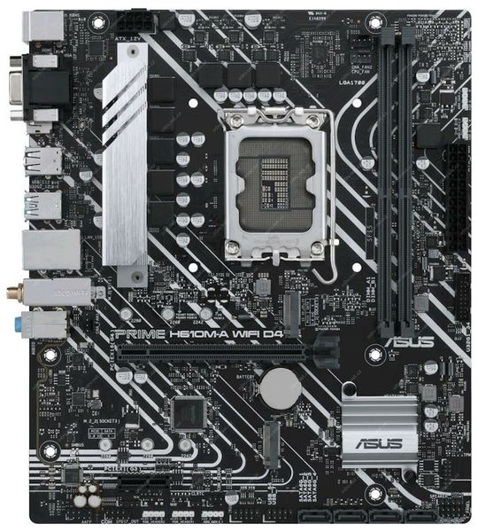 ASUS PRIME H610M-A WIFI D4/LGA 1700/mATX Základní deska, Intel H610, LGA1700, 2× DDR4 DIMM (max. 64GB), Wi-Fi, 2× M.2, HDMI, DisplayPort, VGA, mATX