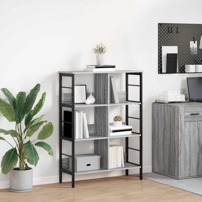 vidaXL Regál na knihy Sivý Sonoma 82 x 32 x 112 cm Kompozitné drevo