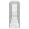 vidaXL Oblúkové gabionové koše 4 ks 400x50x120/140 cm pozink. železo