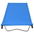 vidaXL Kempingové ležadlá 2 ks 180x60x19 cm, látka oxford, oceľ, modré
