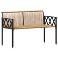 vidaXL Záhradné lavičky 2 -Seater 116 x 56 x 75 cm polyratan