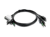Startech - Kábel adaptéra - kompatibilný s TAA - USB typ B, DisplayPort, DVI-D, audio jack 3,5 mm do USB, HDMI, DisplayPort, audio jack 3,5 mm - 1.8 m - pasívny