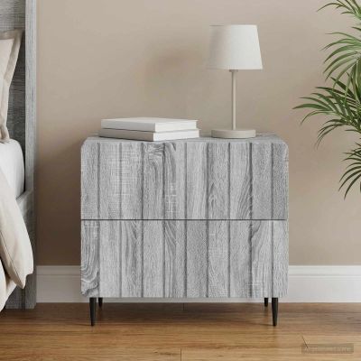 vidaXL Nočný stolík Sivá sonoma 62 x 34,5 x 49,5 cm Kompozitné drevo