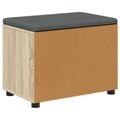 vidaXL Predsieňová lavica s vankúšom Sonoma dub 60 x 38 x 46 cm