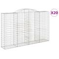 vidaXL Oblúkové gabiónové koše 20 ks 300x50x180/200cm pozink. železo