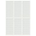 vidaXL Skladací paraván s 3 panelmi, japonský štýl 120x170 cm biely