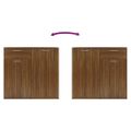 vidaXL Komoda hnedý dub 80x36x75 cm spracované drevo