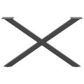 vidaXL Nohy konferenčného stolíka v tvare X, 2 ks, antracitové, 70 x (42-43) cm, oceľ