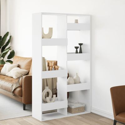 vidaXL Deliaca stena biela 100x33x175 cm kompozitné drevo