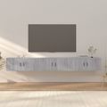 vidaXL Nástenné TV skrinky 3 ks sivé sonoma 100x34,5x40 cm