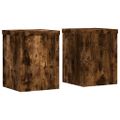 vidaXL Stojany na rastliny 2 ks dymový dub 15x15x20cm kompozitné drevo
