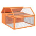 vidaXL Králikáreň hnedá 117,5x97x47,5 cm masívna borovica