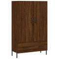 vidaXL Vysoká skrinka hnedý dub 69,5x31x115 cm kompozitné drevo