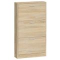 vidaXL Botník dubový 59x17x108 cm spracované drevo