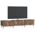 vidaXL TV skrinka Dymový dub 147 x 34,5 x 32 cm Kompozitné drevo