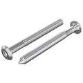 vidaXL Nábytkové skrutky 2 ks Strieborná M6 x 60 mm Oceľ