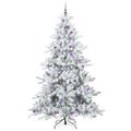 vidaXL Umelý Sklápací Vianočný Stromček Biela 240 cm PVC a oceľ