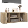 vidaXL TV skrinka dub sonoma 100x35x40 cm spracované drevo