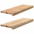 vidaXL Okenný parapet 2 ks 70x25x2 cm neošetrený dubový masív