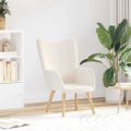 vidaXL kreslo Krémová 62 x 67 x 95,5 cm Sherpa látka