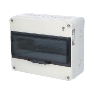 Rozvádzač FlatBOX 5913 IP65, 13mod., na omietku, priehľadné dvierka, 220x270x121mm