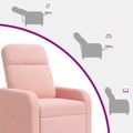vidaXL Masážne relaxačné kreslo Ružová Bouclé