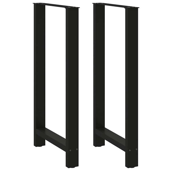 vidaXL Nohy barového stola, čierne, 2 ks, 60 x (110-111) cm, oceľové