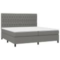 vidaXL Boxspring posteľ s matracom tmavosivá 200x200 cm látka