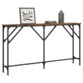 vidaXL Konzolový stolík dymový dub 140x23x75 cm kompozitné drevo