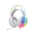XO drôtové slúchadlá GE11 jack 3,5mm - USB-A biela RGB mikrofón