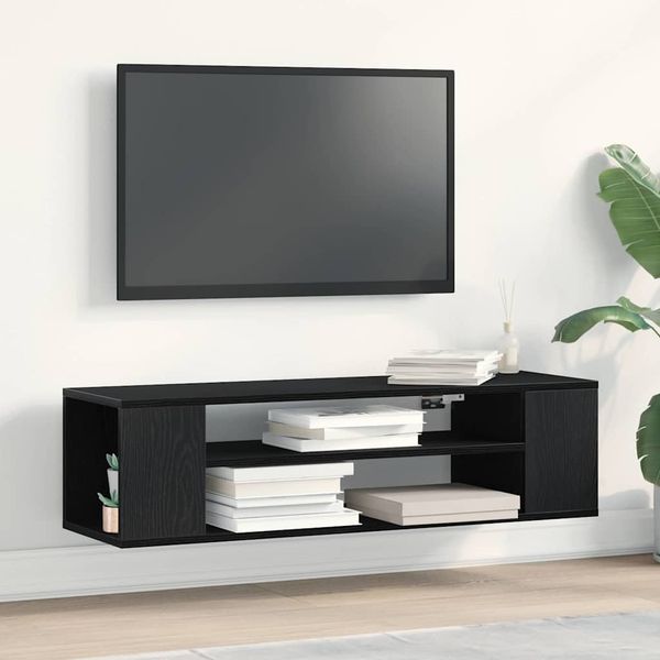 vidaXL TV skrinka Čierny dub 100 x 30 x 26,5 cm Kompozitné drevo