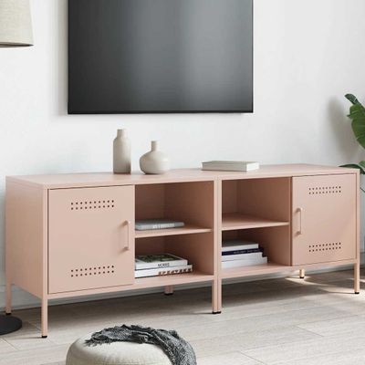 vidaXL TV skrinky 2 ks ružové 68x39x50,5 cm oceľ