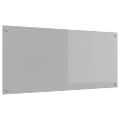 vidaXL Kuchynský obklad Svetlosivá 110 x 50 cm tvrdené sklo