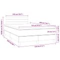 vidaXL Posteľný rám boxsping s matracom ružový 120x200 cm zamat