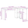 vidaXL Stôl Biela 142 x 102 x 73 cm Kompozitné drevo
