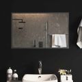 vidaXL Zrkadlo do kúpeľne s LED Priehľadná 80 x 50 cm tvrdené sklo