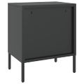 vidaXL Nočné stolíky čierne 50x35x60 cm sklo a oceľ