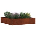 vidaXL Obrubník trávnika 60 x 60 x 13 cm Hrdzavý