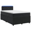 vidaXL Posteľ boxspring s matracom Čierna 120 x 190 cm Zamat
