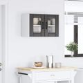 vidaXL Nástenný sklenený kabinet LUCCA Čierna 60 x 31 x 40 cm